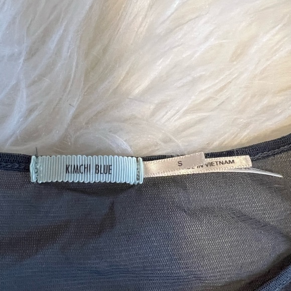 Urban Outfitter Mesh Silver Sparkly Crop Top - Picture 7 of 11